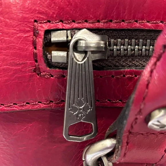 Patricia Nash Leather Calvi Handbag Crossbody in Red - Picture 4 of 15